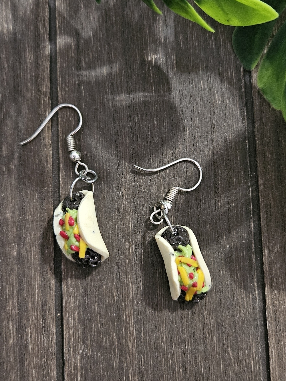Handmade Taco Clay Earrings, Realistic Polymer Clay, Foodie Gift